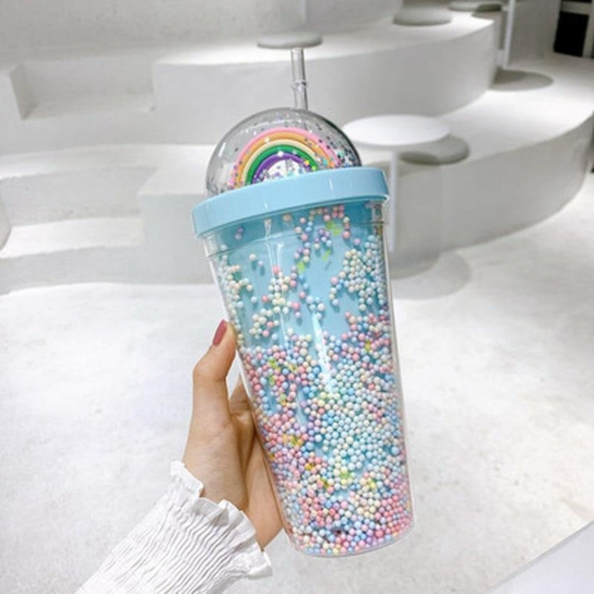 TOYVISION New arrival Double Layers Straw Korean Style Creative Sweet Mug  Milk Coffee Cup 400 ml Sipper - Buy TOYVISION New arrival Double Layers  Straw Korean Style Creative Sweet Mug Milk Coffee