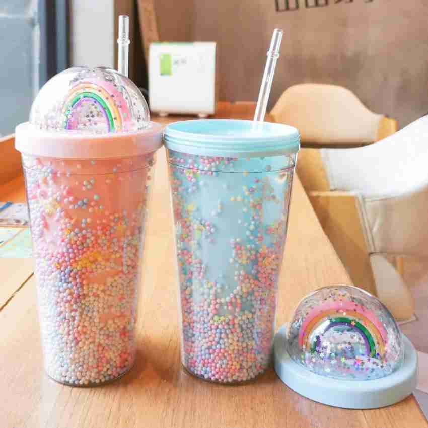 TOYVISION New arrival Double Layers Straw Korean Style Creative Sweet Mug  Milk Coffee Cup 400 ml Sipper - Buy TOYVISION New arrival Double Layers  Straw Korean Style Creative Sweet Mug Milk Coffee