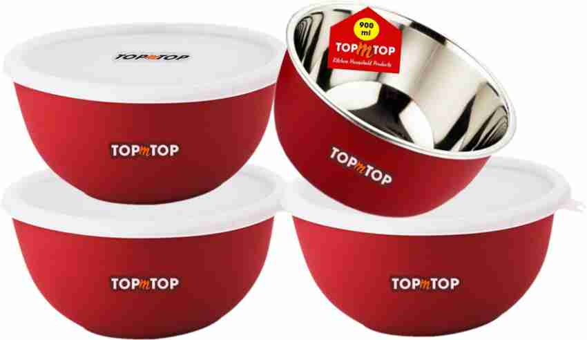 Topmtop Stainless Steel Serving Bowl Microwave Safe bowls set