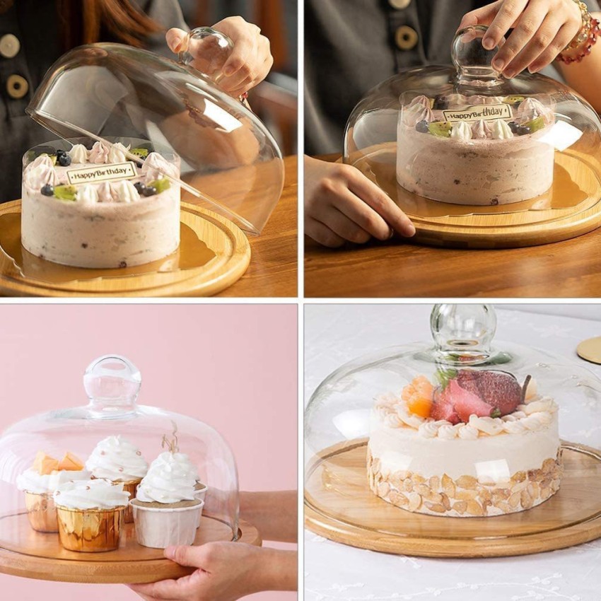 Glass Dessert Plate Cake Plate Glass Cover Dust Cover Cake Stand Bread  Plates Breakfast Tray Fruit Plates Display Stand Tray - Dessert & Bread  Plates - AliExpress