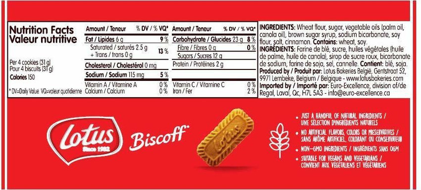Lotus biscuit sale calorie