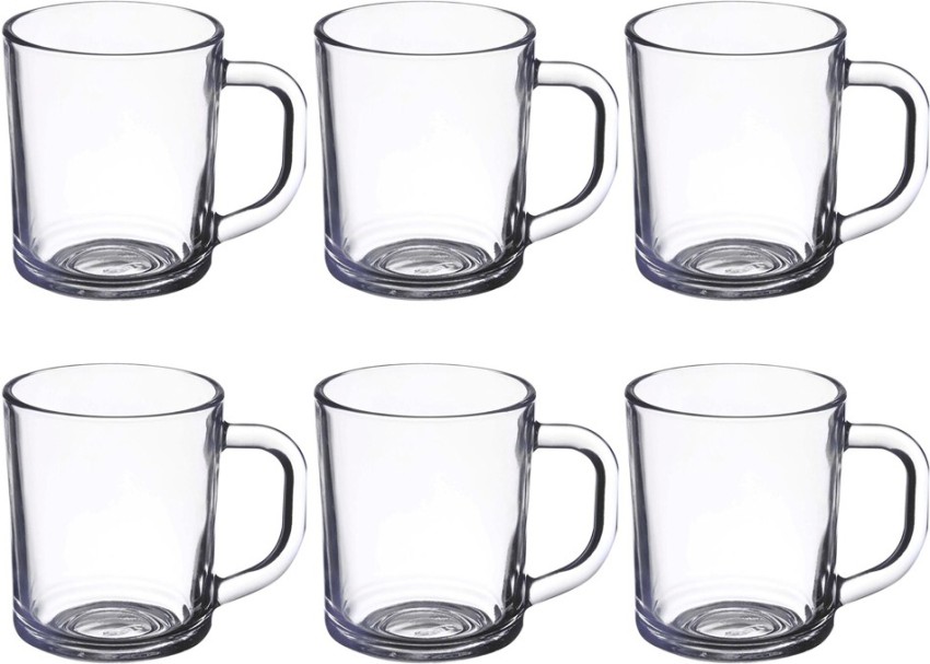 Shiv Kraft Glasss With Handle For Tea / Milk / Coffee - 200 ml Glass Coffee  Mug Price in India - Buy Shiv Kraft Glasss With Handle For Tea / Milk /