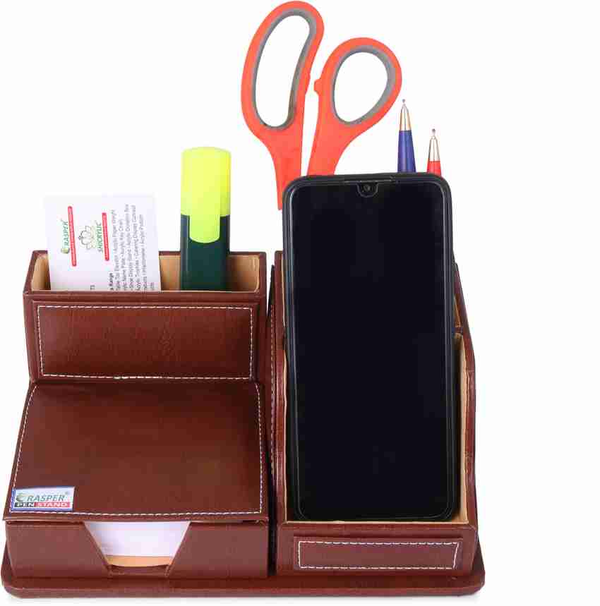 Flipkart RASPER 4 Compartments Genuine Leather Pen Stand