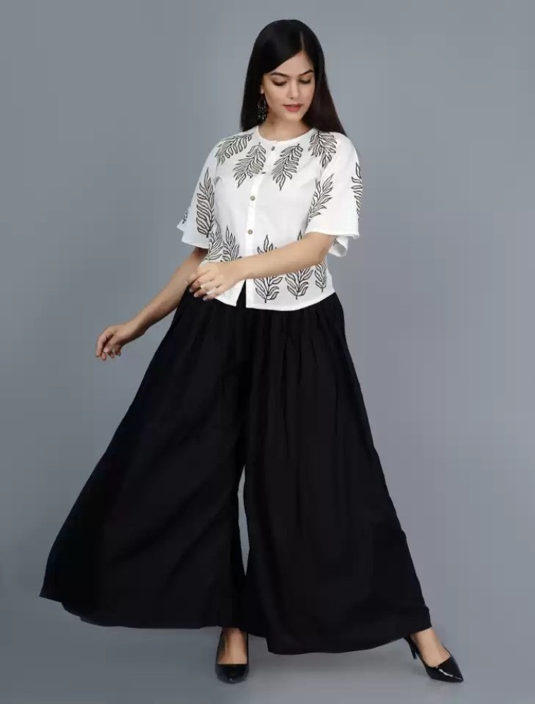Buy Sera Black Regular Fit Pants for Women Online @ Tata CLiQ