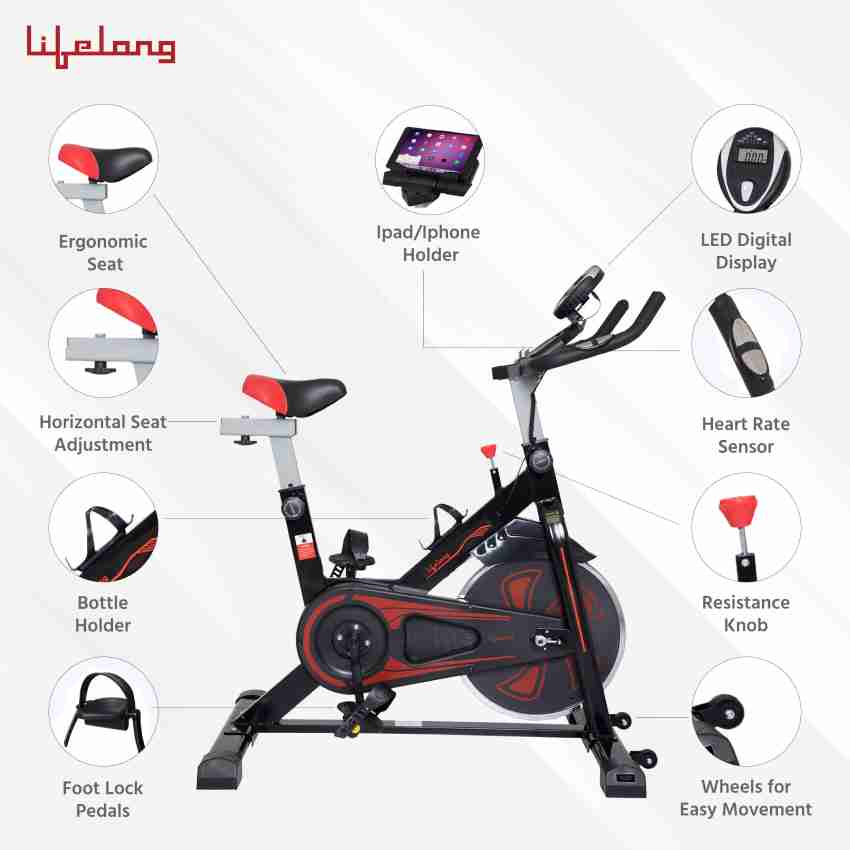 Spin bike best sale with digital display