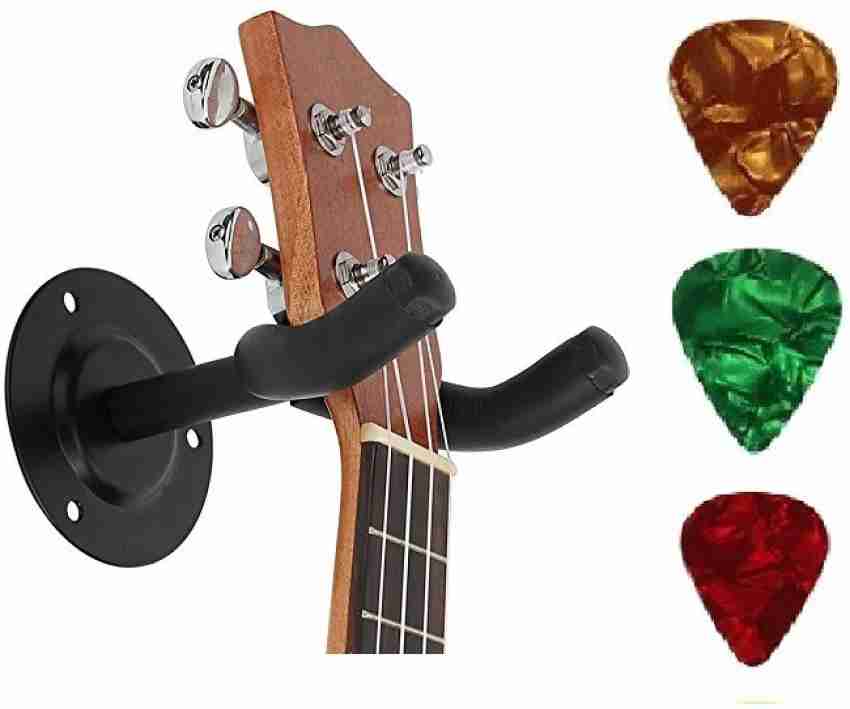 Tiger Pack of 3 Guitar Wall Hangers-Secure Wall Hooks for Guitar