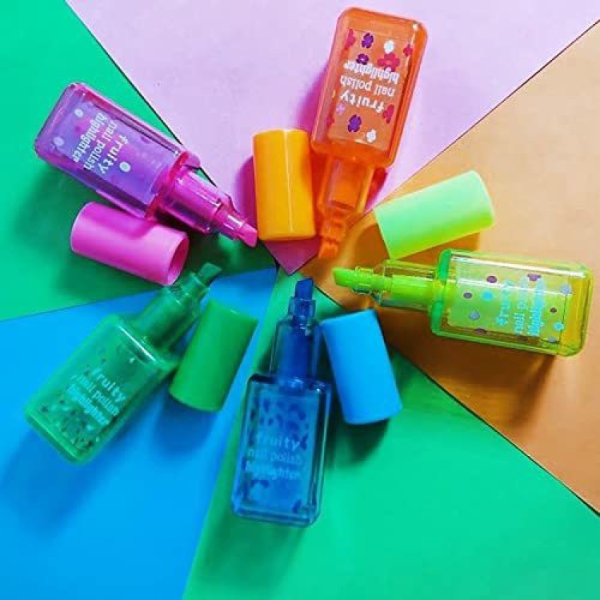 Flipkart.com | lindasgifts Cute Nail Polish Bottle Shaped Highlighter set  of 6(290) - Highlighter
