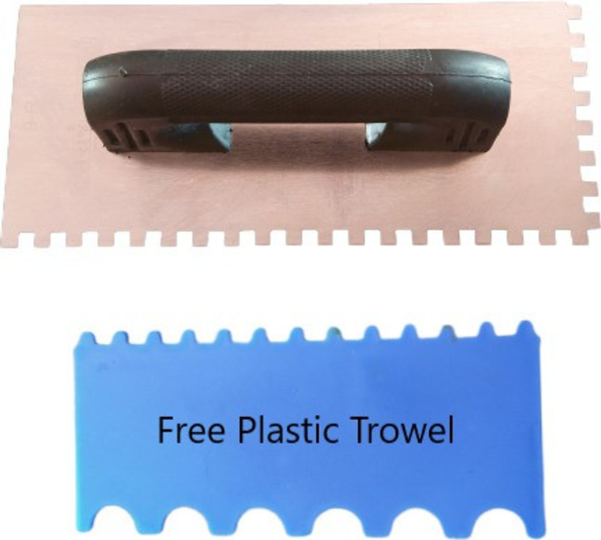 Plastic notched shop trowel