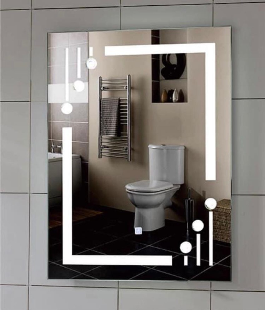 Arvind sanitary Rectangular Led Wall Mirror 18x24 Lighted Mirror