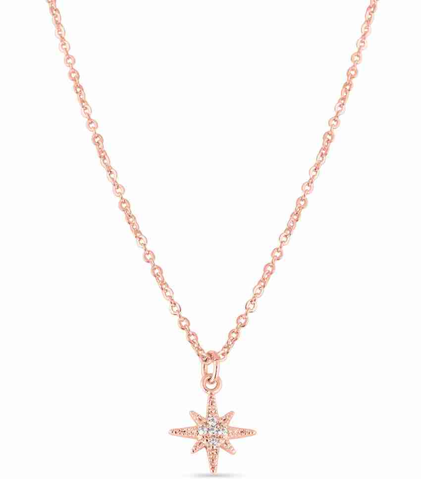 ACCESSORIZE LONDON Women s Real Gold Plated Rose gold Sparkle Star