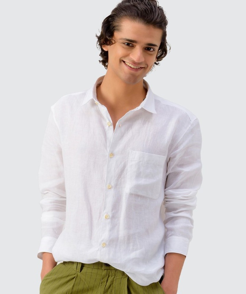 Kingdom Of White Men Solid Casual White Shirt - Buy Kingdom Of