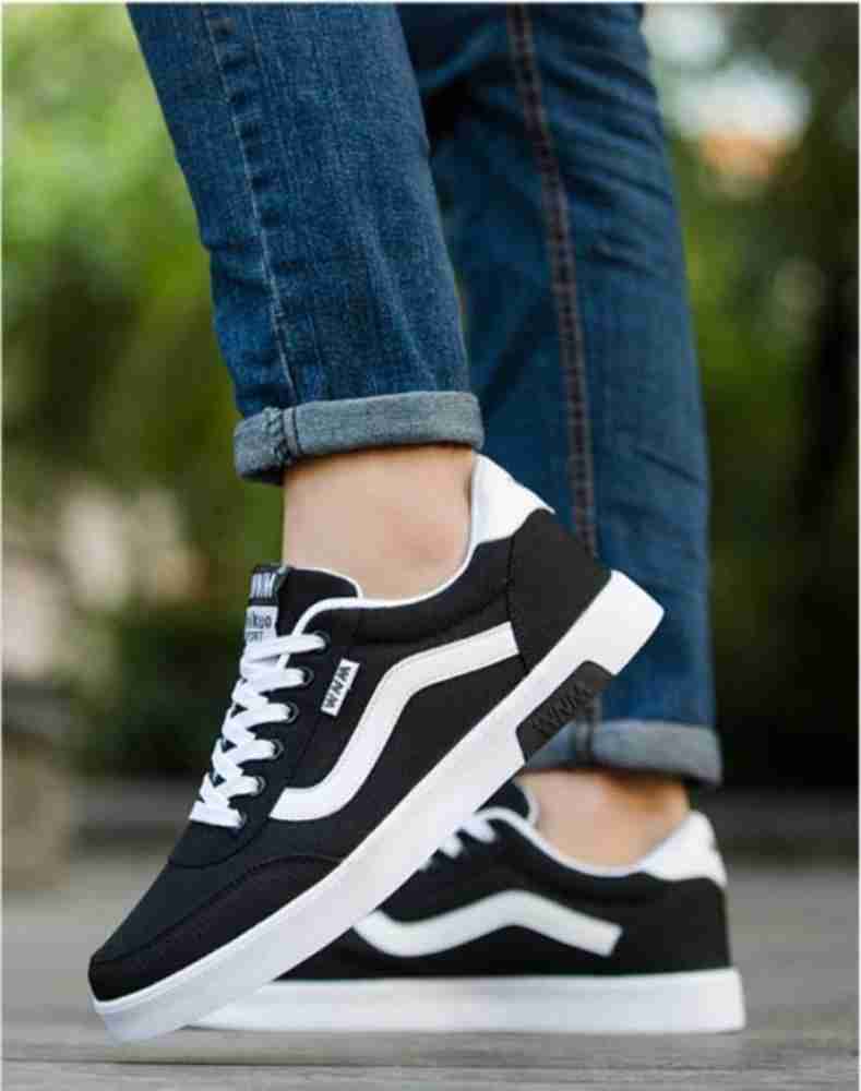 Black and white vans with clearance jeans