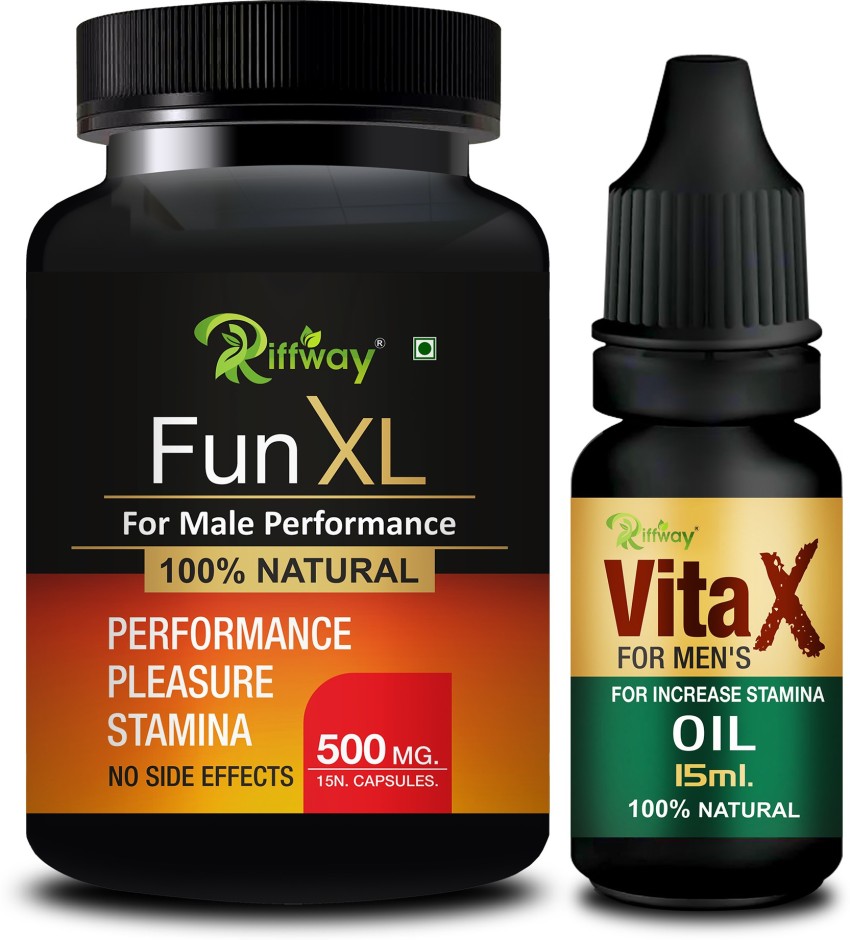 Riffway Fun XL Organic & Vita X Oil Combo For S-E-X Longer Orgasm Price in  India - Buy Riffway Fun XL Organic & Vita X Oil Combo For S-E-X Longer  Orgasm online