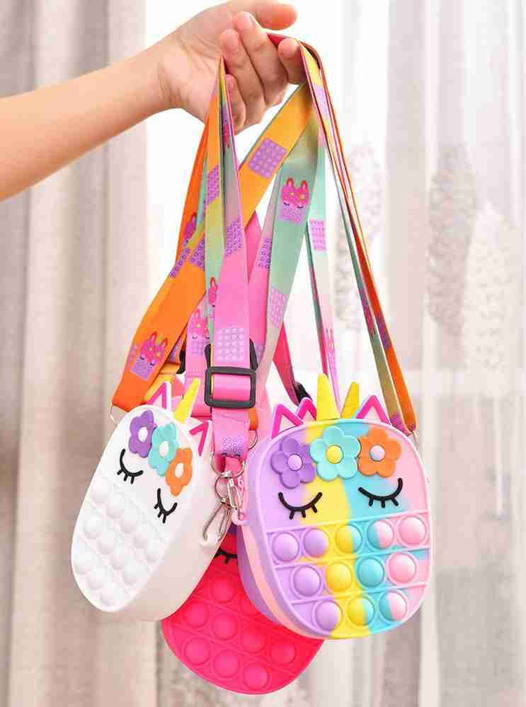 JUBLYN Multicolor Sling Bag Jelly Pop It Rubber Children s Bag New