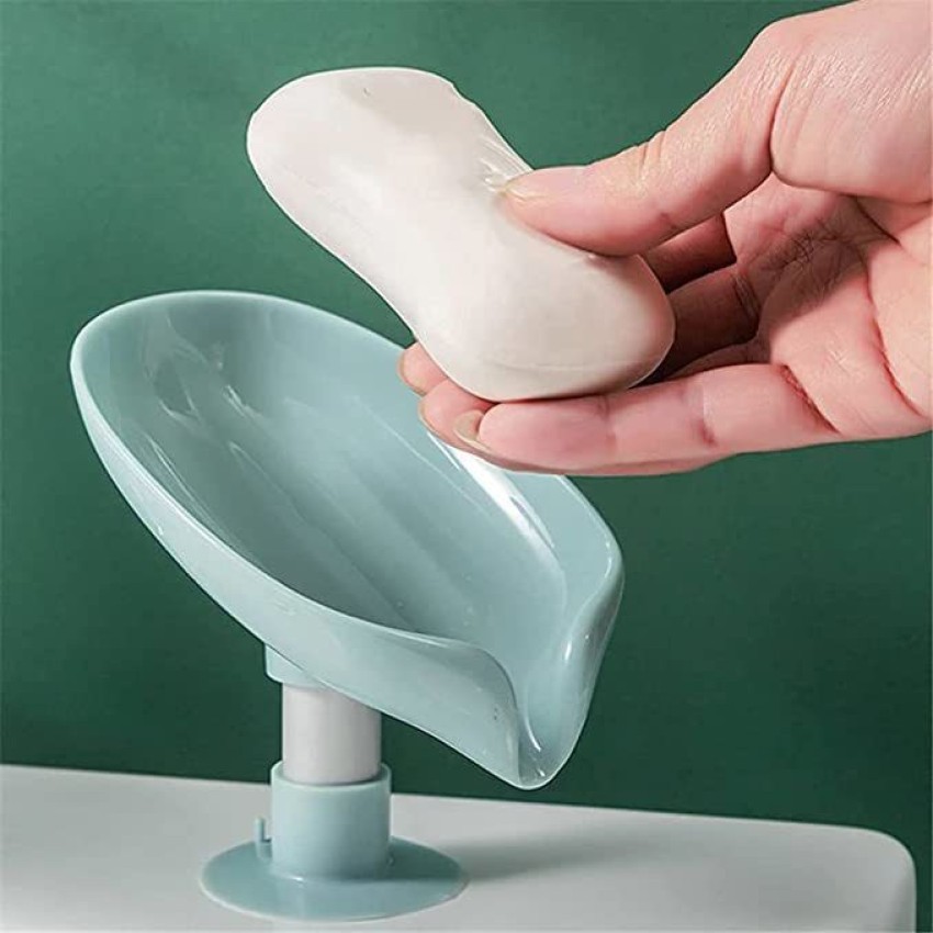 2pcs Leaf Shape Soap Box Drain Soap Holder Bathroom Accessories