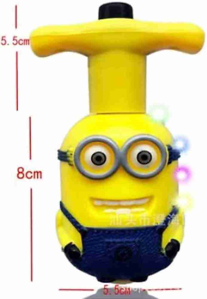 kniver Minion Spinning Tops Spins with LED Light and Music for