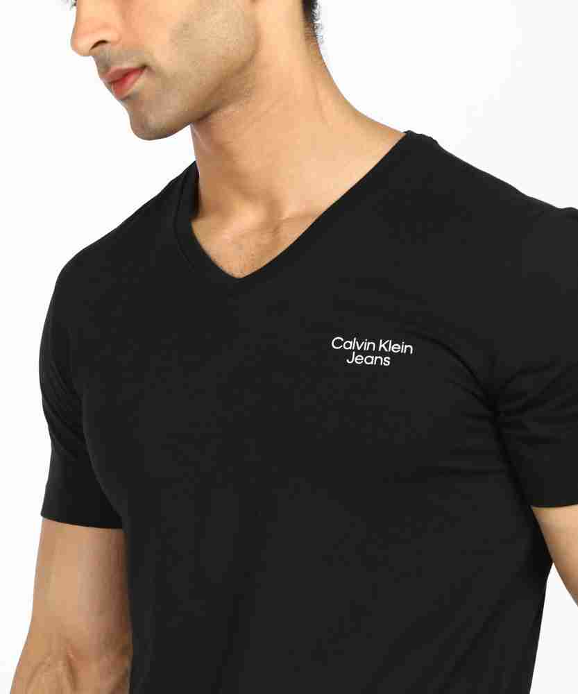 Calvin Klein Jeans Black Printed Slim Fit Round Neck T Shirt 7489638.htm -  Buy Calvin Klein Jeans Black Printed Slim Fit Round Neck T Shirt  7489638.htm online in India