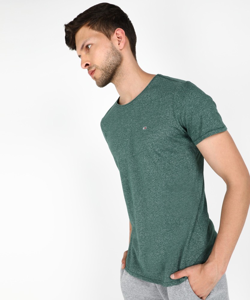 Olive green tommy hilfiger 2025 t shirt