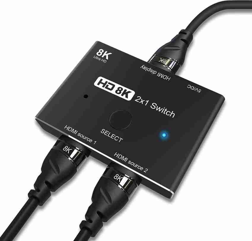 microware HDMI Switch 8K HDMI 2.1 Switch Box Support 8K 60HZ HDCP