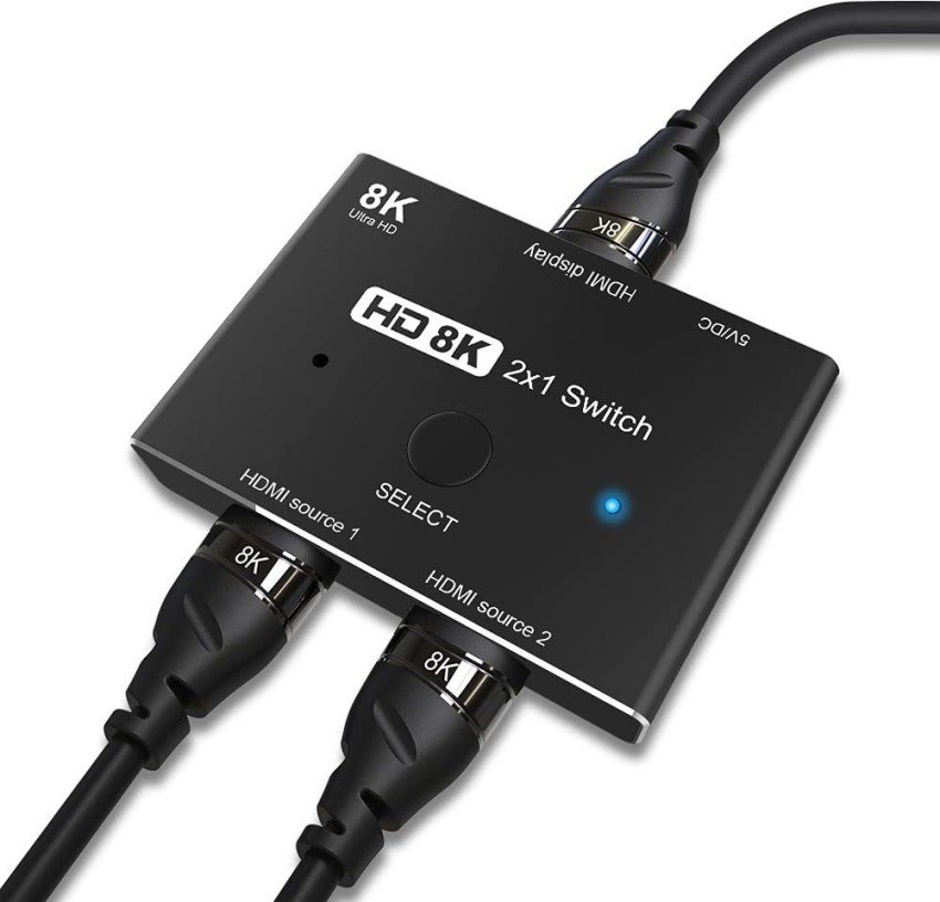 2x1 HDMI Switch Audio Extractor, 4K Hdmi Audio Extractor Switcher, HDMI to  HDMI +Audio(Optical/Coaxial/ 3.5mm Audio Jack), HDMI 4K@60hz Video Audio