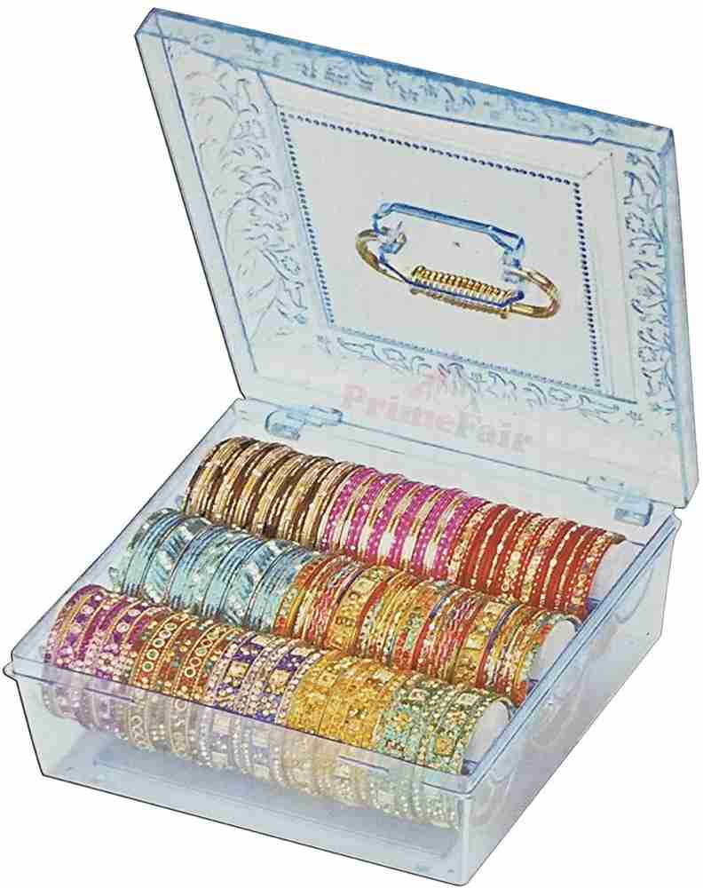 ROSEFAIR Bangle box 3 Rods Jeweler Organizer Plastic Storage Case