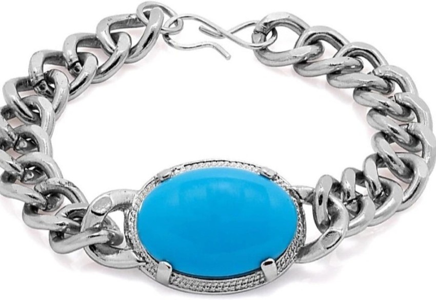 Buy Bandish Blue stone Salman Khan style Silver Bracelet Online at Best  Prices in India  JioMart