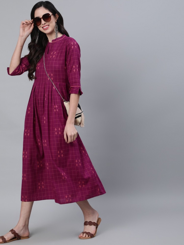 Jaipur Kurti Women Empire Waist Purple Dress Buy Jaipur Kurti Women Empire Waist Purple Dress Online at Best Prices in India Flipkart