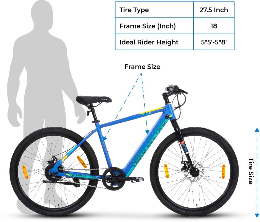 Hero Lectro C5E 27.5 inches Single Speed Lithium ion Li ion