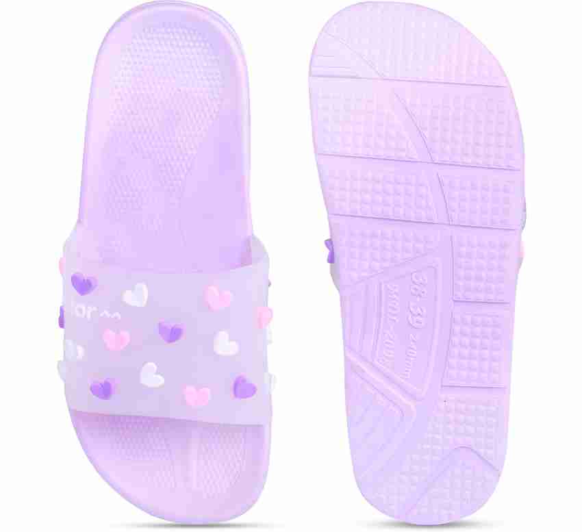 Girls purple flip new arrivals flops