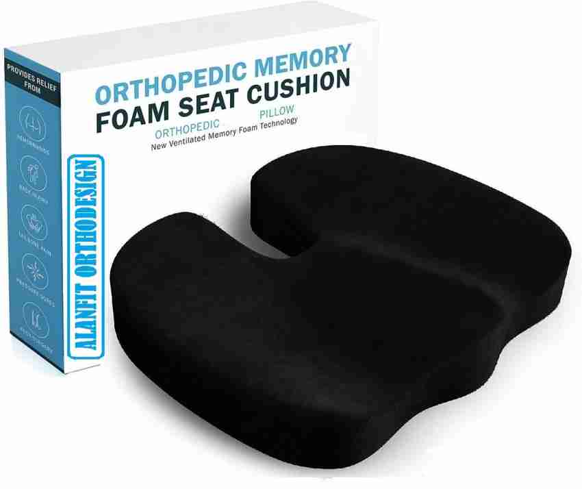  FOMI Extra Thick Coccyx Seat Cushion and Back Support Combo, Large Seat Pad and Lumbar Pillow for Car, Office, Gaming Chair, Wheelchair, Sciatica, Tailbone Pain Relief
