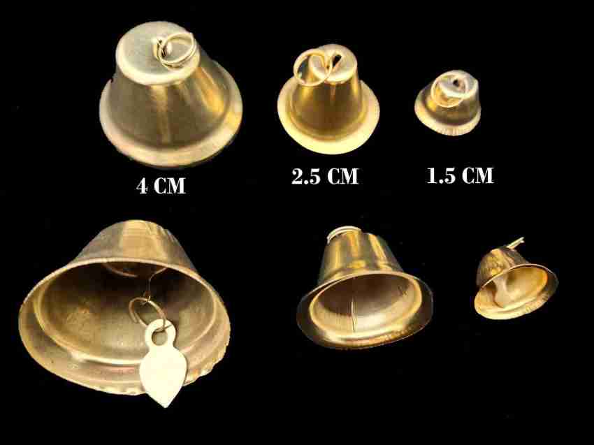 HILABEE 100 Craft Small Bell ,Gold, 16mm 25mm 30mm 35mm for Christmas Decoration Supply, Size: 16mm 20mm 25mm 30mm 35mm