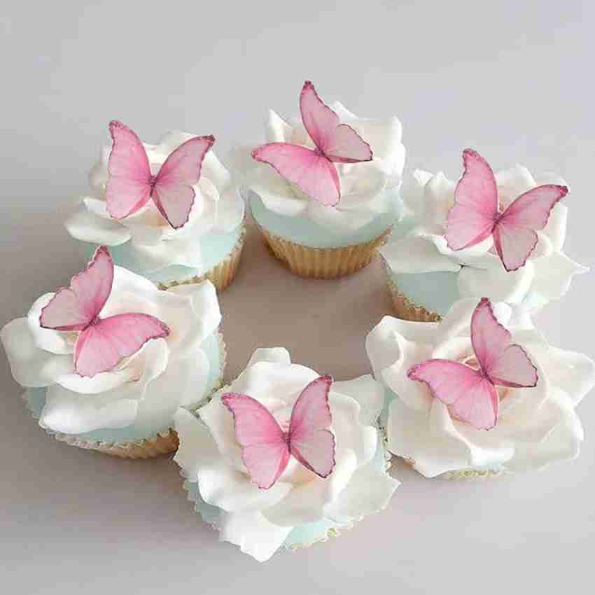 PopTheParty Butterfly Cupcake Toppers Cake Party Cake Decorations