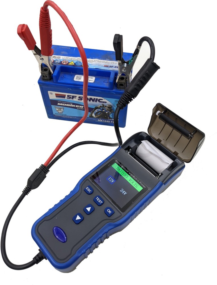 Battery tester 2024 with printer