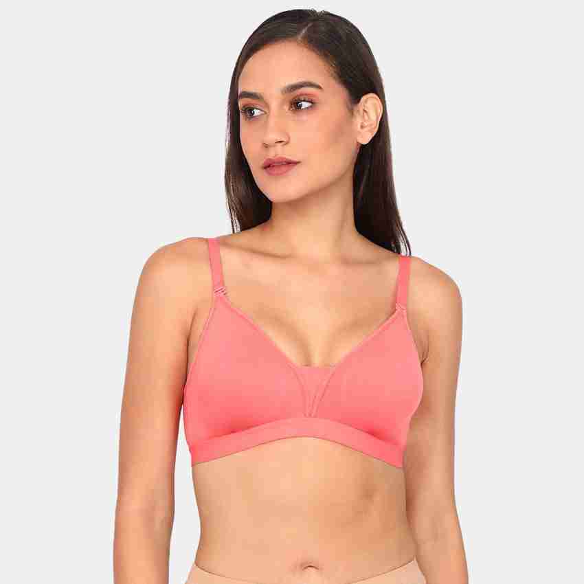 Buy Rosaline by Zivame Peach Under Wired Padded T-Shirt Bra for