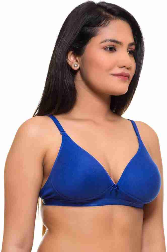 Deevaz Combo of 2 Everyday Non Padded Non-Wired Cotton Rich Bra In Pri –