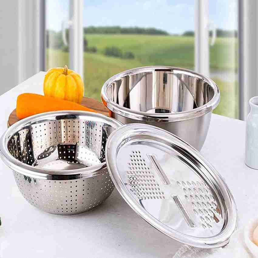 Multifunctional Stainless Steel Kitchen Grater With Basin Se
