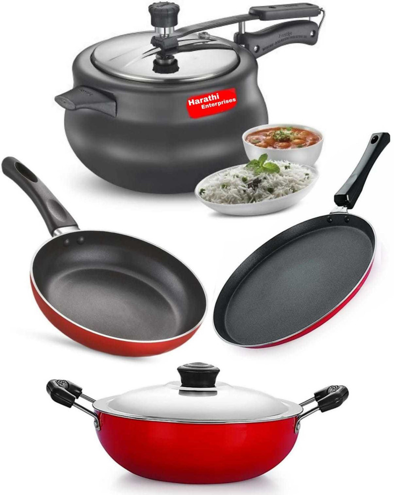 HAR EVERBAKE Non stick 3L pressure cooker Tawa and Fry pan