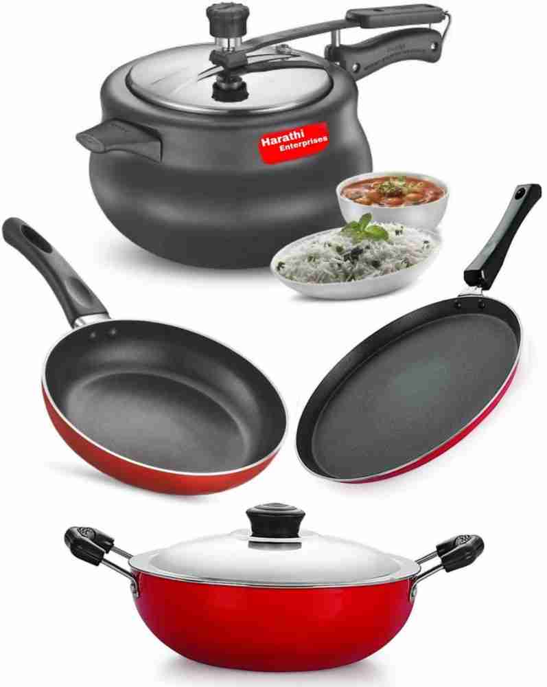 Usha Shriram 3 Piece Set, Non Stick Tawa, Non Stick Kadai