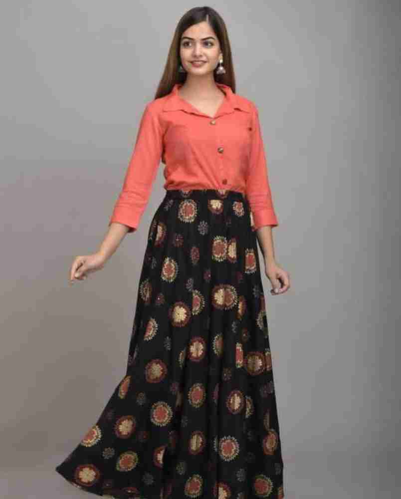 Larusso Women Ethnic Top Skirt Set Buy Larusso Women Ethnic Top