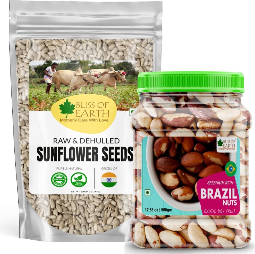 Bliss Of Earth Naturally Organic Super Healthy Brazil Nuts (raw & Dehulled)
