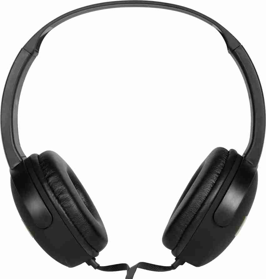 e calorie HF 20 Stereo Sound Wired Adjustable Headphones Black