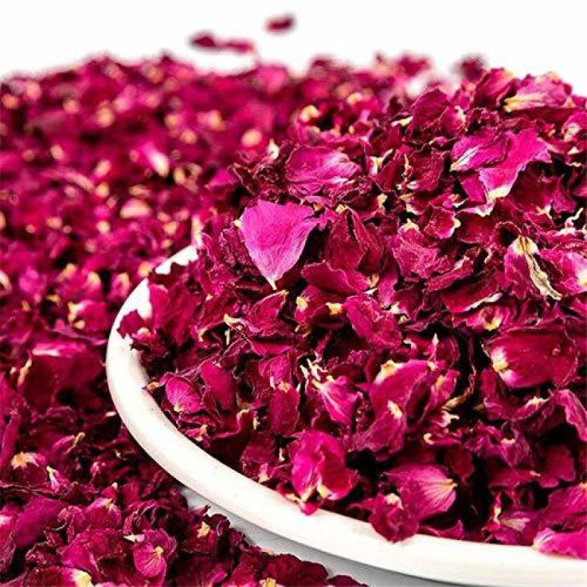 FARMORY Natural Pure Sun Dried Rose Petals (Gulab Patti) for Skin Care/  Herbal Tea/ Toppings for Indian Sweets Edible for Food. 2500GM 