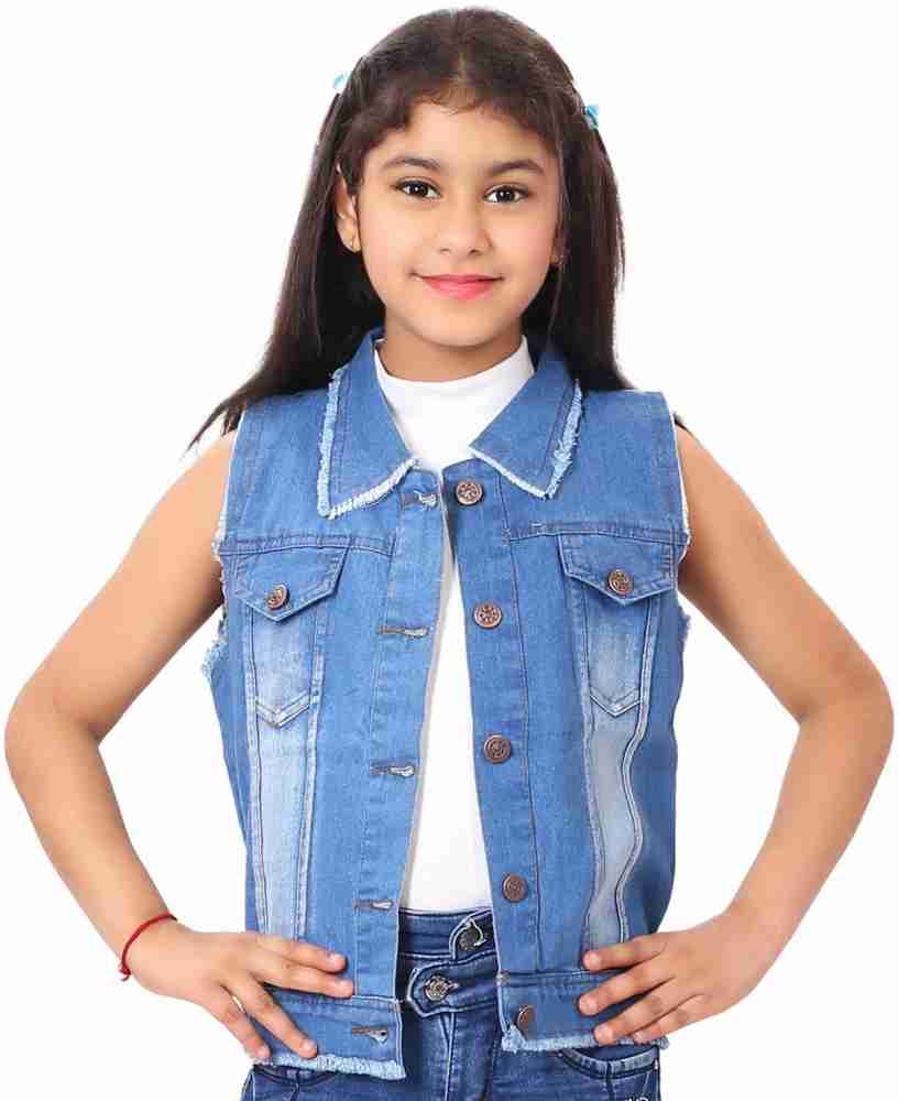 Girls sales jeans vest