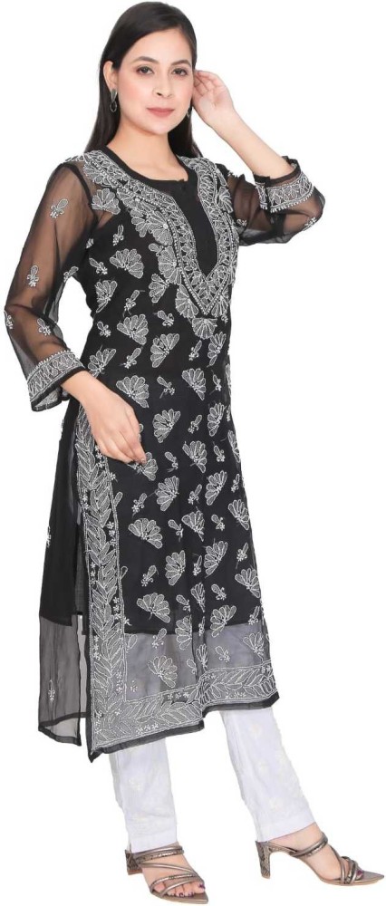 Chikankari clearance kurtis flipkart