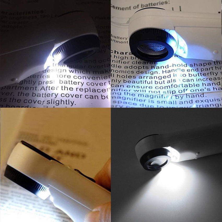 See Good 40X Handheld Magnifier Magnifying Glass with 2 LED Light