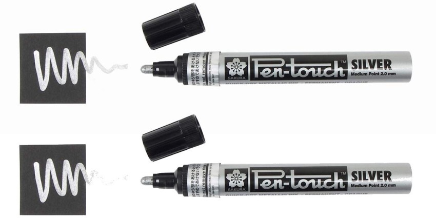 SAKURA Pen-touch Medium Point 2.0 mm Metallic Silver - Paint  Marker