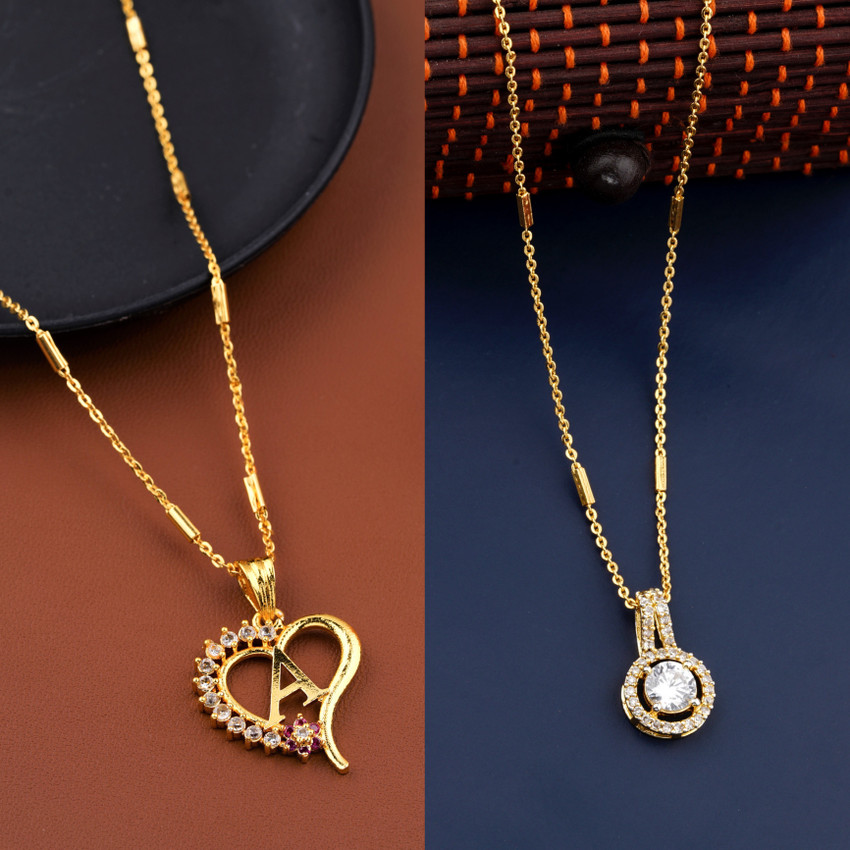 VPCREATION New Stylist Necklace Chain Classy Combo Pack Of 2 Necklace Chain For Women Girls Diamond Gold plated Plated Alloy Necklace Price in India Buy VPCREATION New Stylist Necklace Chain Classy Co...