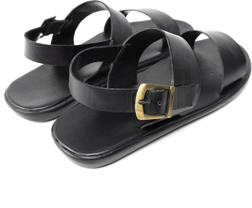 All black 2025 sandals