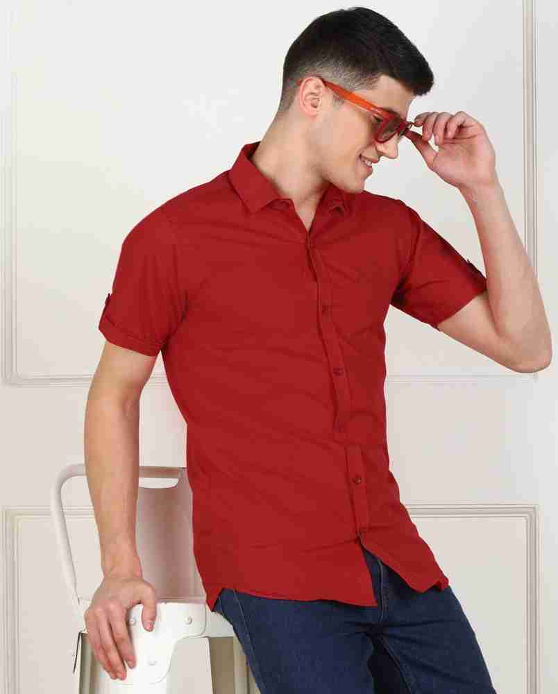 red colour half shirt