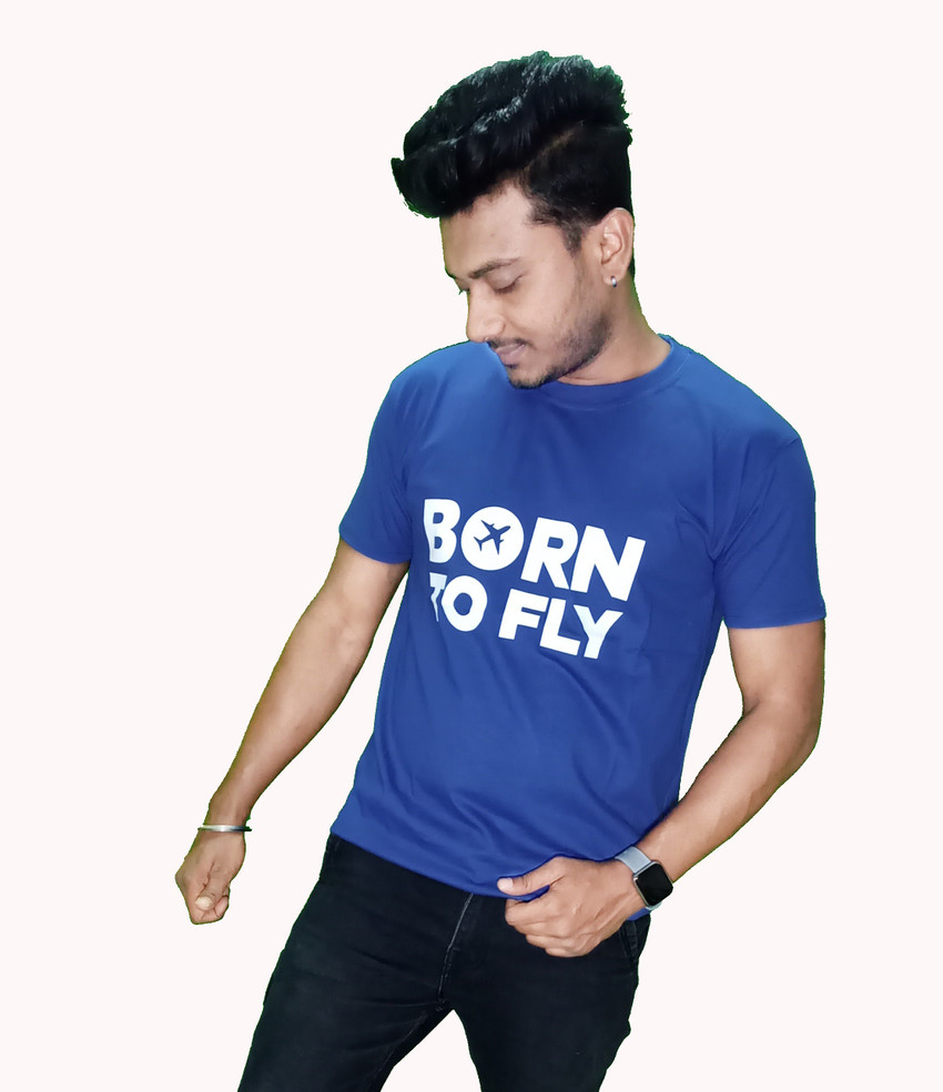 R.L GARMENTS Printed Men Round Neck Blue T Shirt Buy R.L